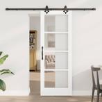 vidaXL Schuifdeur Anders Wit 73.5 x 198.5 cm Hout en metaal, Doe-het-zelf en Bouw, Verzenden, Nieuw