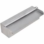 vidaXL Zwembadwaterval met LEDs rechthoekig 30 cm roestvrij, Tuin en Terras, Verzenden, Nieuw