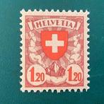 Suisse 1924 - 1,2 Fr blason sur papier rayé avec centrage, Postzegels en Munten, Postzegels | Europa | Oostenrijk, Gestempeld