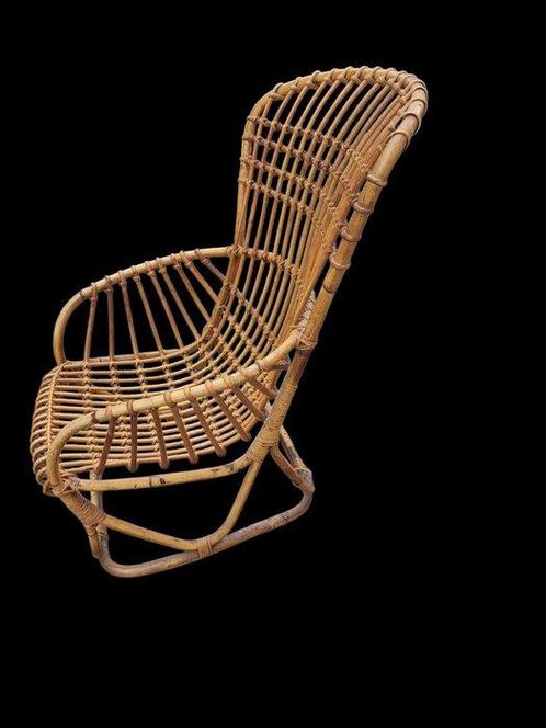 Bonacina - Tito Agnoli - Fauteuil - BP4 - Rotin - chaise, Antiek en Kunst, Antiek | Meubels | Stoelen en Sofa's