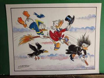 Esteban - Original colour drawing - Uncle Scrooge - Por las disponible aux enchères