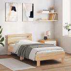 vidaXL Bedframe met hoofdbord zonder matras sonoma eiken, Verzenden, Nieuw