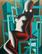 Mark Kostabi (1960) - A new angle, Antiek en Kunst, Kunst | Schilderijen | Modern