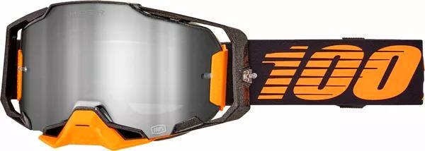 100% Armega Crossbril Acosta - Silver Hiper mirror lens ( 20, Motoren, Onderdelen | Overige, Verzenden