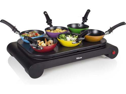 Tristar Wokset & Pannenkoekenmaker BP-2827 - Bakplaat 6, Huis en Inrichting, Woonaccessoires | Overige, Zo goed als nieuw, Verzenden