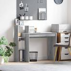 vidaXL Bureau met plank Grijs Sonoma 100 x 40 x 90 cm, Huis en Inrichting, Bureaus, Verzenden, Nieuw