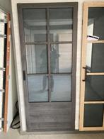 Feuille de porte Steel look 6 vitrages fumés, Bricolage & Construction, 75 à 150 cm, 150 à 225 cm, Bois, Vitre comprise