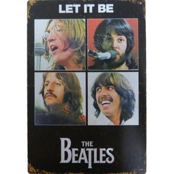 Wandbord reclamebord schild Beatles Let it Be bord, Verzenden, Huis en Inrichting