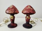 Galle Style Mushroom Table Lamps: Mountain Landscape -, Antiek en Kunst