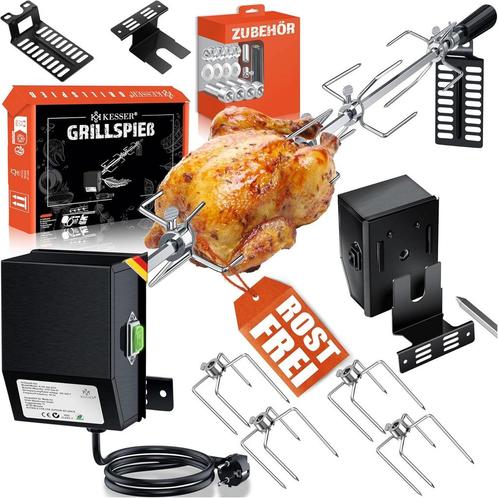 Roestvrijstalen grillspies - 107 cm - horizontale spies, Elektronische apparatuur, Grillplaten, Verzenden