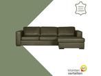 Leren hoekbank Flow - 2,5 zits arm links + longchair rechts, Antiek en Kunst, Ophalen of Verzenden
