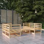 vidaXL Salon de jardin 5 pcs bois de pin massif, Jardin & Terrasse, Ensembles de jardin, Salons de jardin, Neuf, Verzenden