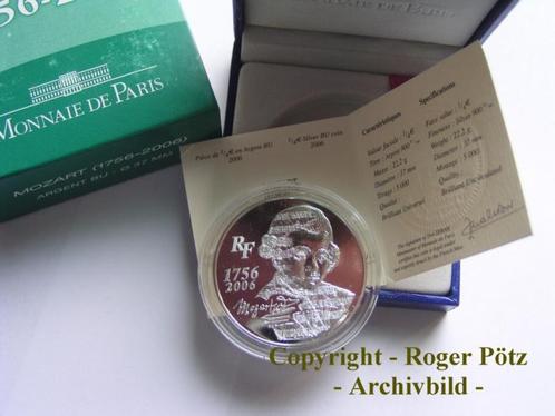 0,25 Euro 2006 Frankreich Wolfgang Amadeus Mozart zilver..., Postzegels en Munten, Munten | Europa | Euromunten, België, Verzenden