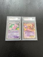 Pokémon - 2 Graded card - MEWTWO EX HOLO & MEW EX HOLO -