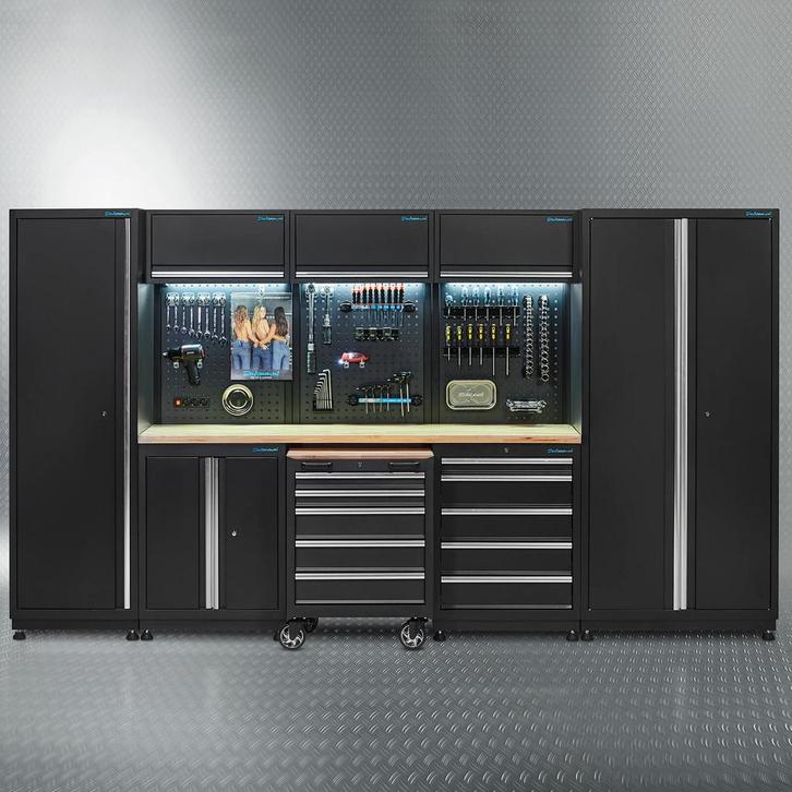 Datona Werkplaatsinrichting PREMIUM met eiken werkblad 350, Doe-het-zelf en Bouw, Werkbanken, Ophalen of Verzenden