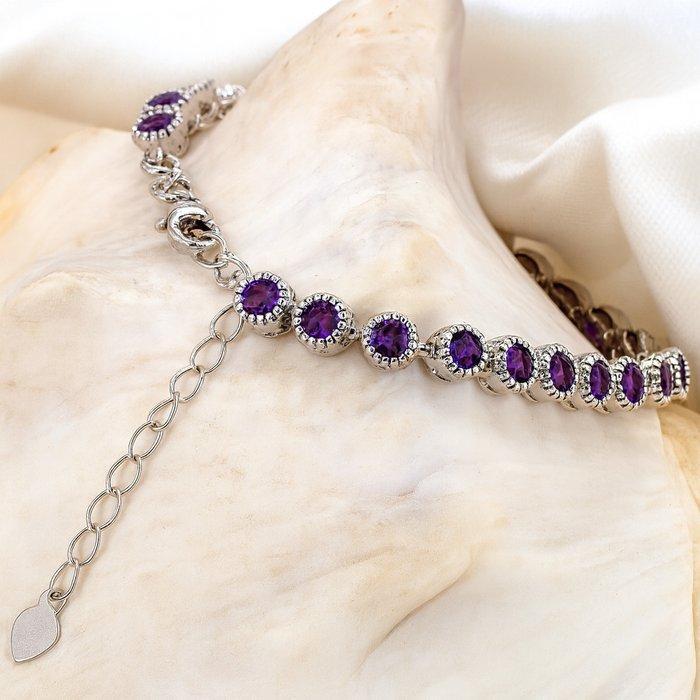 Zonder Minimumprijs - Armband Verguld, Zilver Amethist - 18K, Handtassen en Accessoires, Armbanden