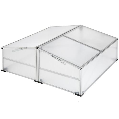 Aluminium kweekbak met afsluitbaar dak - 102 x 102 x 41 / 31, Tuin en Terras, Bloembakken en Plantenbakken, Verzenden