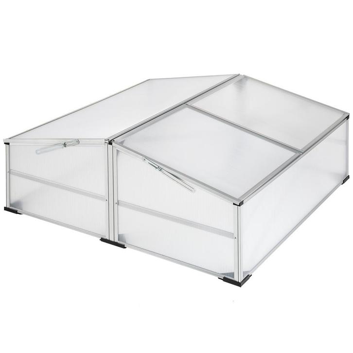 tectake Aluminium kweekbak met afsluitbaar dak - 102 x 102 x, Tuin en Terras, Bloembakken en Plantenbakken, Verzenden