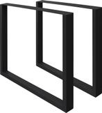 Tafelpoten - Metaal - 60x72 cm - Zwart - ECD Germany, Verzenden, Nieuw