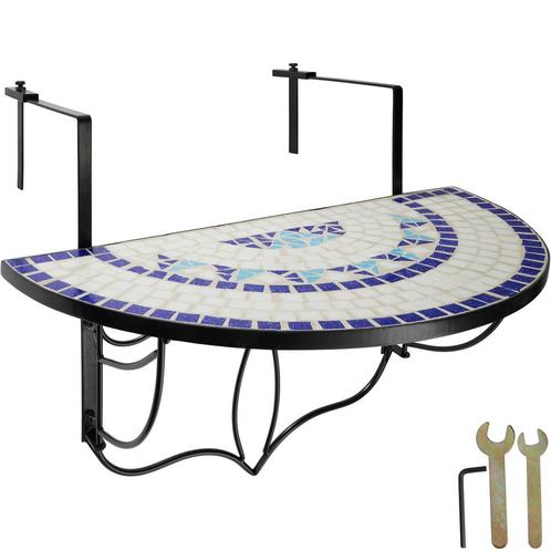 Balkontafel om op te hangen met mozaïekpatroon inklapbaar 75, Tuin en Terras, Overige Tuin en Terras, Verzenden