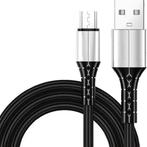 Nylon Micro USB Kabel - Micro naar USB-A - 1m - MICRO1 -, Telecommunicatie, Mobiele telefoons | Toebehoren en Onderdelen, Nieuw