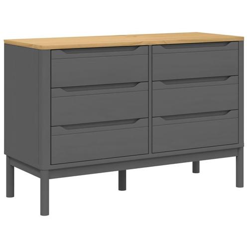 Ladekast Grijs | Massief Grenen | Retour Deal -35%, Huis en Inrichting, Kasten | Ladekasten, 5 laden of meer, 25 tot 50 cm, Nieuw