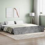 vidaXL Bedframe met hoofd- en voeteneinde betongrijs 200x200, Huis en Inrichting, Slaapkamer | Bedden, Verzenden, Nieuw