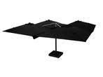 Vierdubbele hangende parasol zwart 4 * 300x300cm, Jardin & Terrasse, Parasols