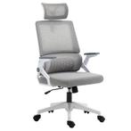 Bureaustoel - Ergonomisch - Hoofdsteun - Grijs, Huis en Inrichting, Bureaus, Ophalen of Verzenden, Nieuw