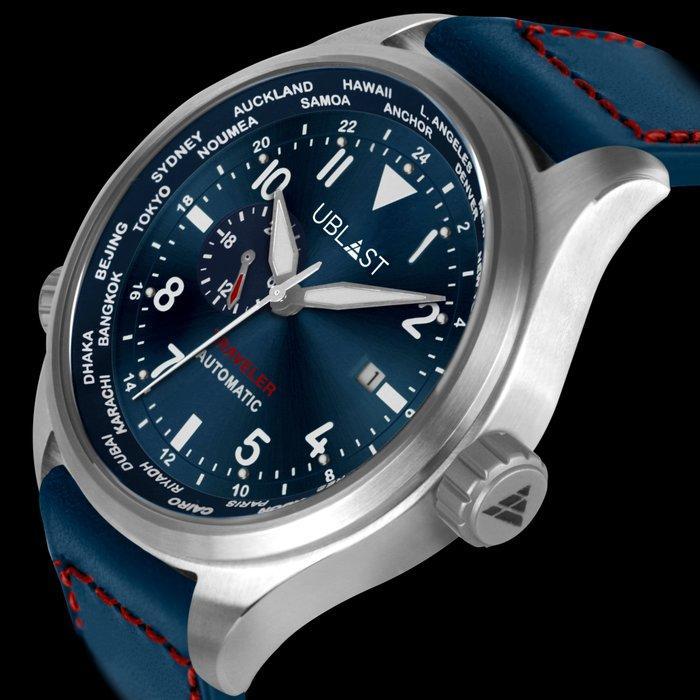 Ublast - Traveler Automatic World Time - REF.UBTR47BU/RD -, Bijoux, Sacs & Beauté, Montres | Hommes