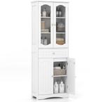 Badkamerkast - Badkamermeubel - Kast met deuren - 60x30x160, Verzenden