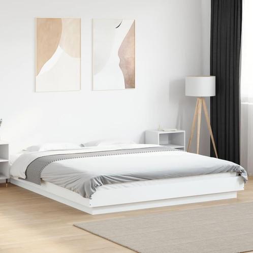vidaXL Bedframe bewerkt hout wit 160x200 cm, Huis en Inrichting, Slaapkamer | Bedden, Nieuw, Verzenden