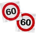Servetten 60 Jaar Verkeersbord Vierkant 33cm 20st, Hobby en Vrije tijd, Verzenden, Nieuw