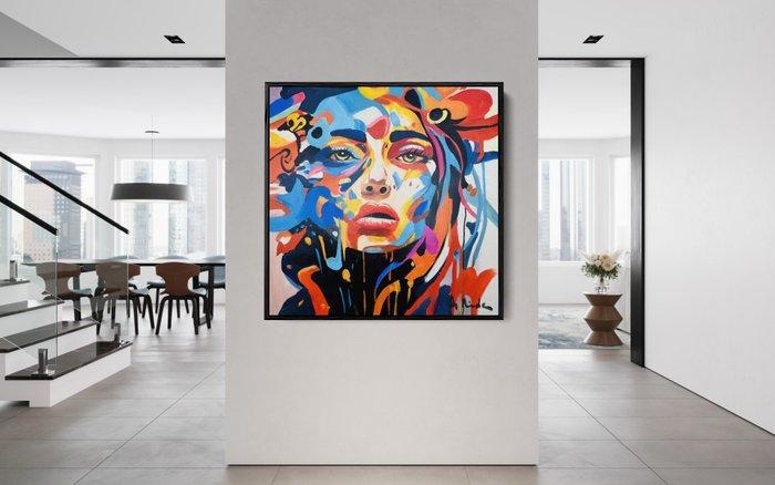 DR HIDE - Modern Face 3022, Antiek en Kunst, Kunst | Schilderijen | Modern
