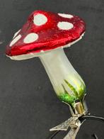 Glashütte Lauscha: 2 paddestoelen op knijper, circa 1960 -, Nieuw