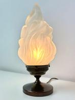 Tafellamp - Vintage Zenith Flame lamp - Glas, Messing, Antiquités & Art, Curiosités & Brocante