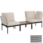 tectake Tuinloungeset Magaluf, 5in1 functie, aluminiumframe, Tuin en Terras, Tuinsets en Loungesets, Verzenden, Nieuw