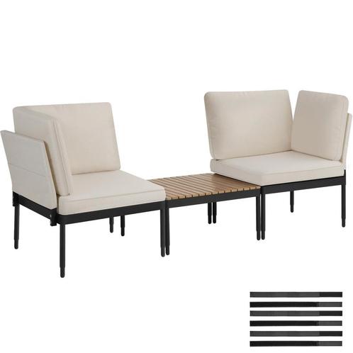 tectake Tuinloungeset Magaluf, 5in1 functie, aluminiumframe, Tuin en Terras, Tuinsets en Loungesets, Verzenden