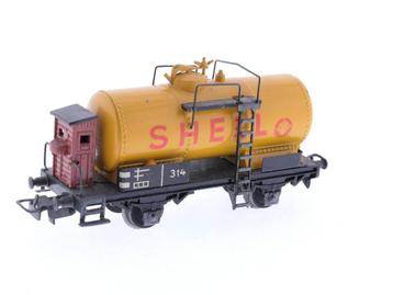 Schaal H0 Märklin 314 S .2 Shell ketelwagen #P25 (H0 (1:87), Ophalen of Verzenden, Overige typen
