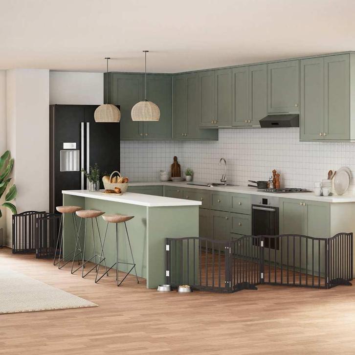 vidaXL Hondenhek inklapbaar 12 panelen 960 cm populierenhout, Dieren en Toebehoren, Hondenbenches, Nieuw, Verzenden