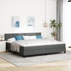 vidaXL Boxspring Bed met Matras Donkergrijs 200x200 cm Stof, Verzenden, Nieuw