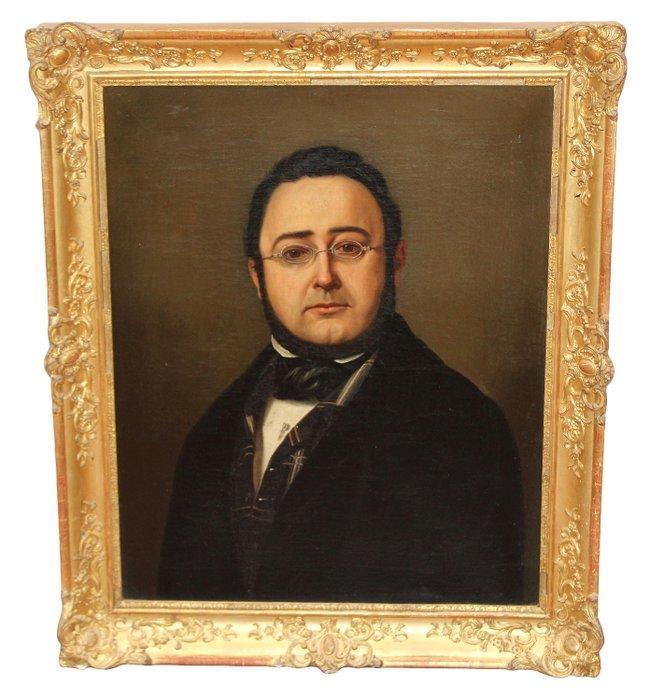 Josep Arrau i Barba (1802-1872) - Retrato de Antonio de, Antiek en Kunst, Kunst | Schilderijen | Klassiek