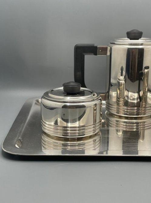 Christofle, Gallia - Luc Lanel - Koffie- en theeservies (4), Antiek en Kunst, Kunst | Designobjecten