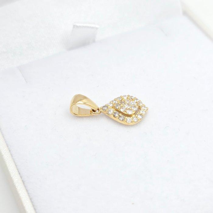 Zonder Minimumprijs - Hanger - 14 karaat Geel goud - 0.40ct., Handtassen en Accessoires, Antieke sieraden