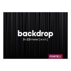 FORTEX Backdrop 3m (b) x 2,5m (h) zwart 320 gram/m², Verzenden, Nieuw