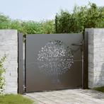 vidaXL Tuinpoort Anders Zwart 105 x 100 cm Poedercoated, Tuin en Terras, Verzenden, Nieuw