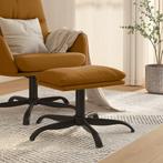vidaXL Voetenbank 60x60x36 cm fluweel bruin, Verzenden, Nieuw