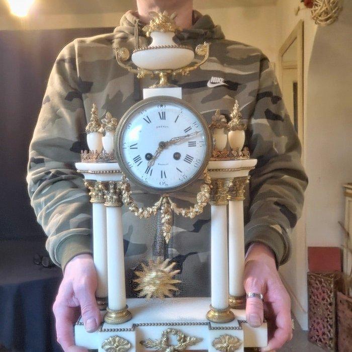 Portico klok - Brons, Marmer, Glas - 1850-1900 - Empire, Antiek en Kunst, Antiek | Klokken