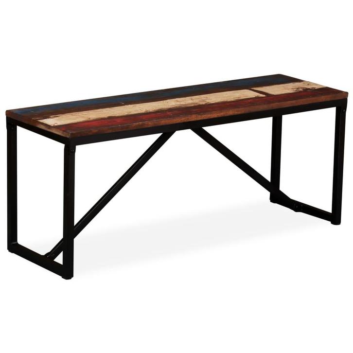 vidaXL Bankje 110x35x45 cm massief gerecycled hout, Huis en Inrichting, Overige Huis en Inrichting, Nieuw, Verzenden