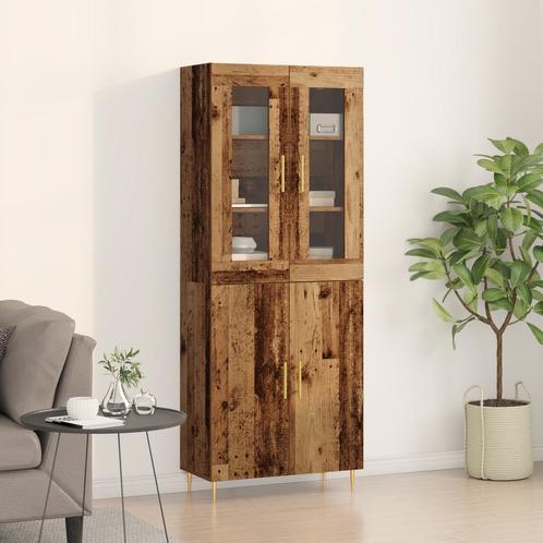 vidaXL Highboard Oude Hout 69.5x34x180 cm Samengesteld Hout, Huis en Inrichting, Kasten | Dressoirs, Nieuw, Verzenden